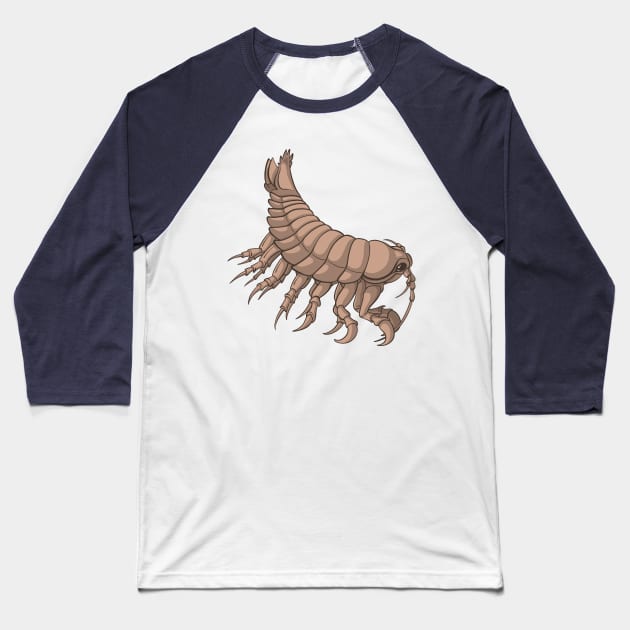 Deep Sea Giant Isopod Baseball T-Shirt by Inklings of Grace